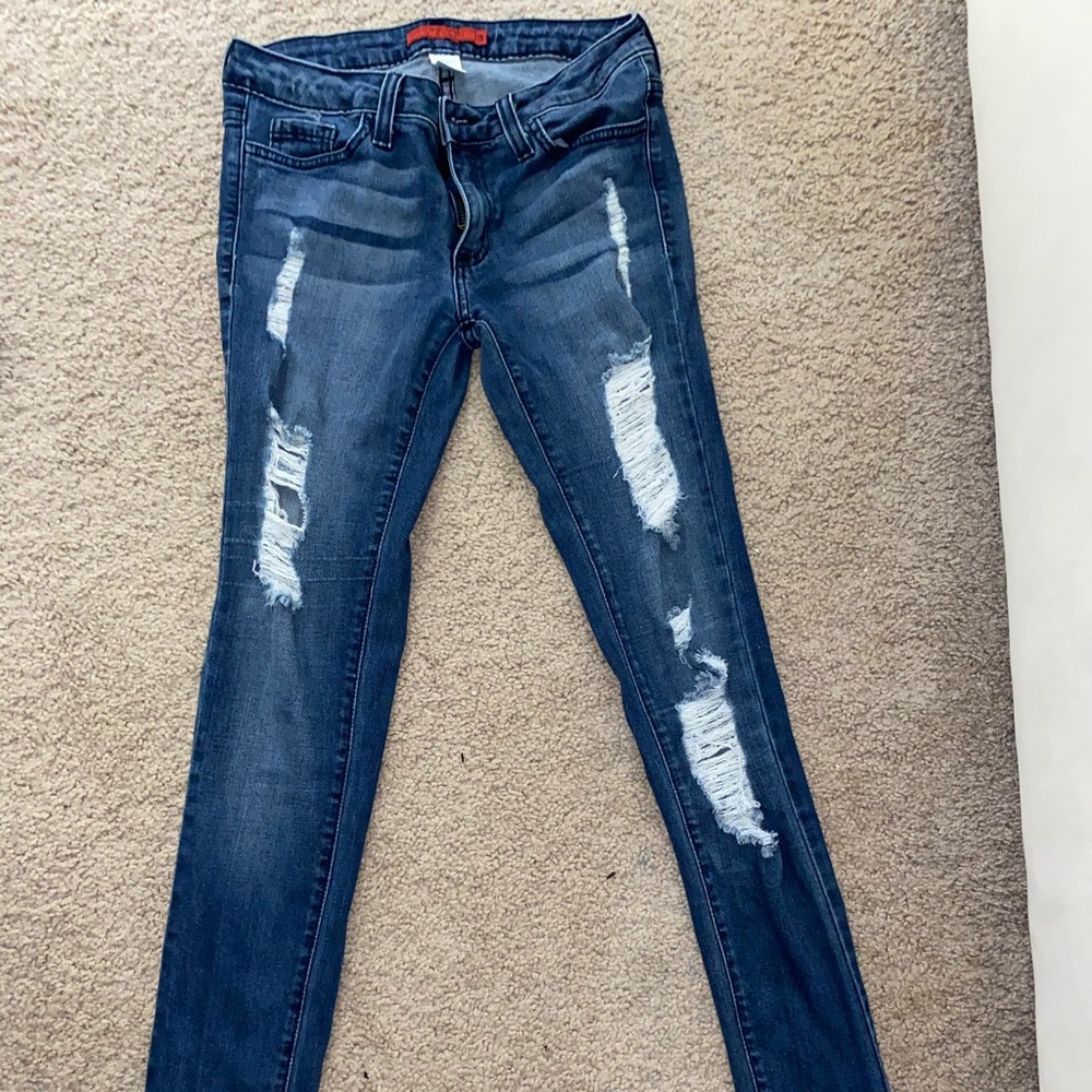 Ripped denim jeans